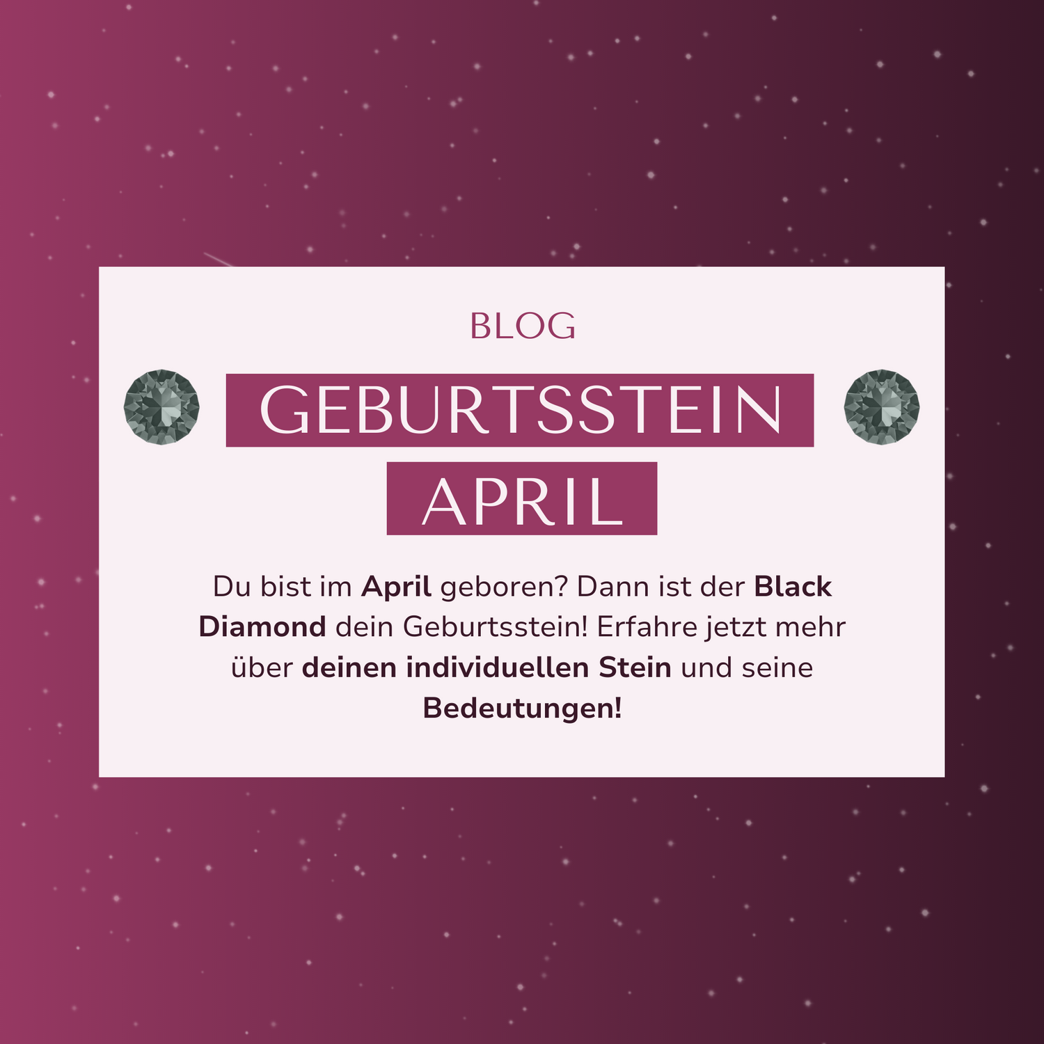 Black Diamond - Geburtsstein April