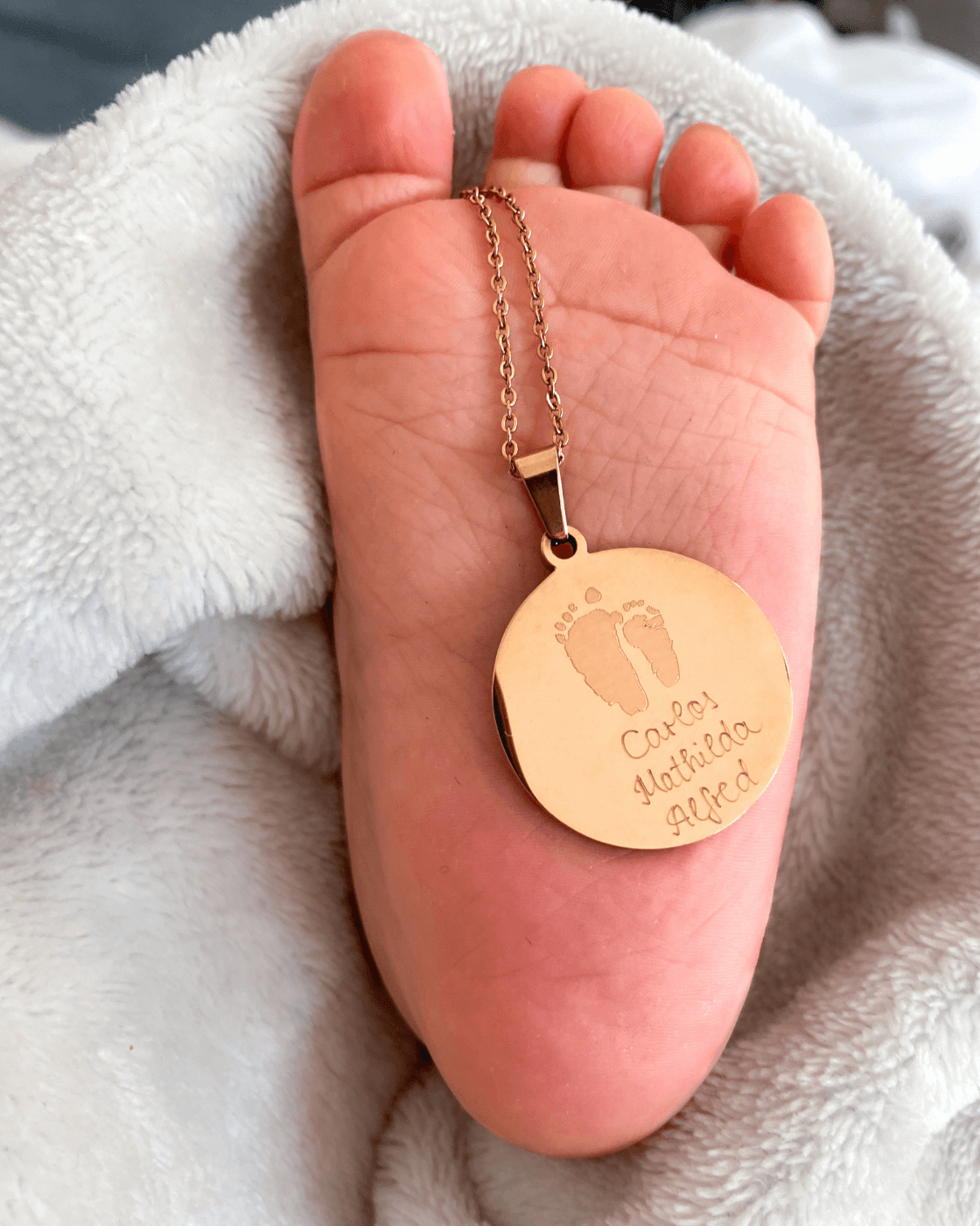 Anhänger “First Steps” groß mit 2 Abdrücken