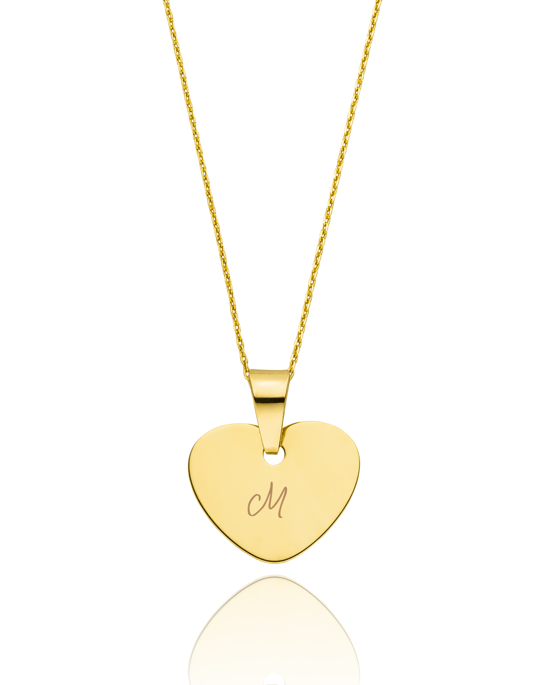 Taufkette "Herz mit Gravur" aus 585 Gold (14kt)