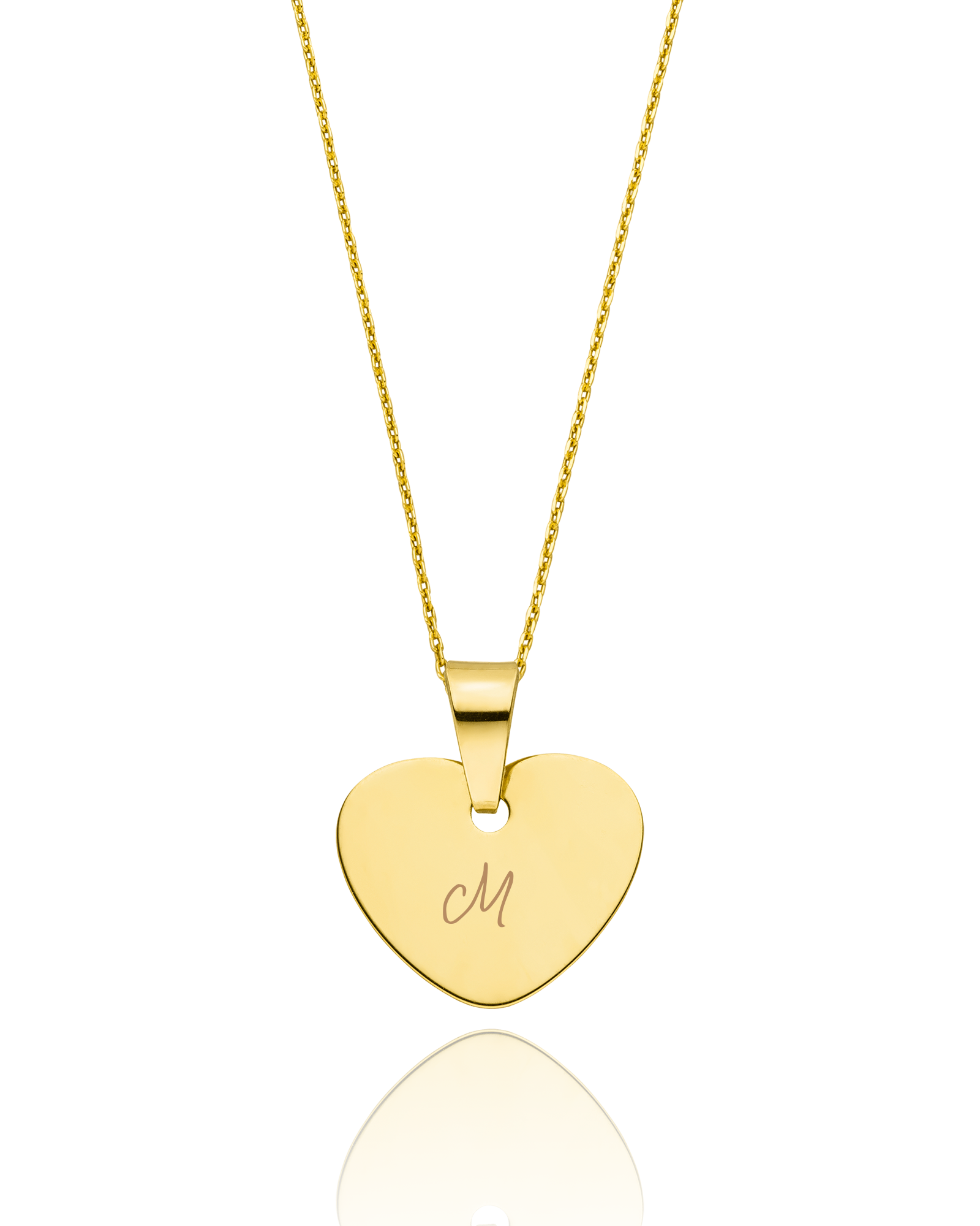 Taufkette "Herz mit Gravur" aus 585 Gold (14kt)