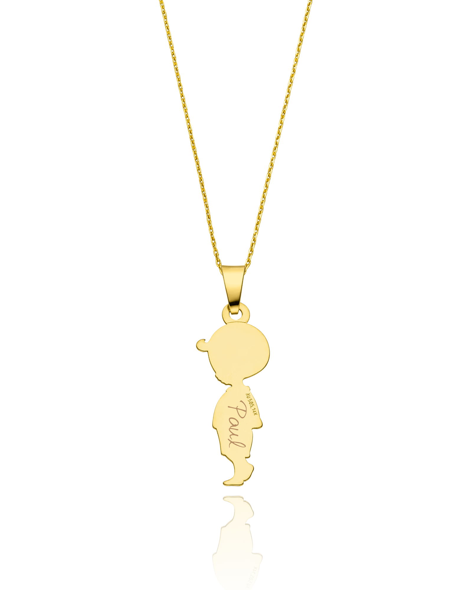 Taufkette &quot;Junge mit Gravur&quot; aus 585 Gold (14kt)