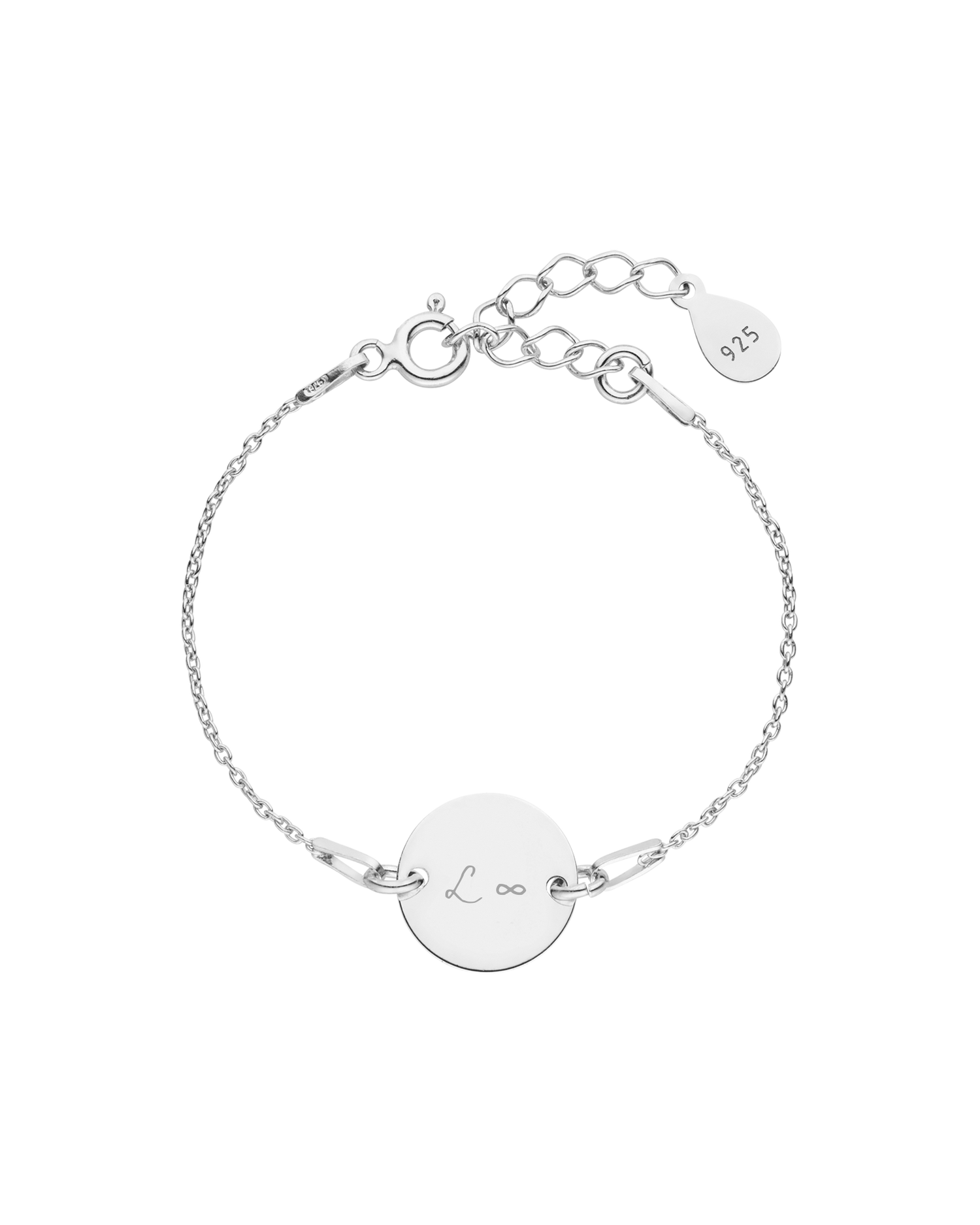 Baby Armband mit Gravur rund