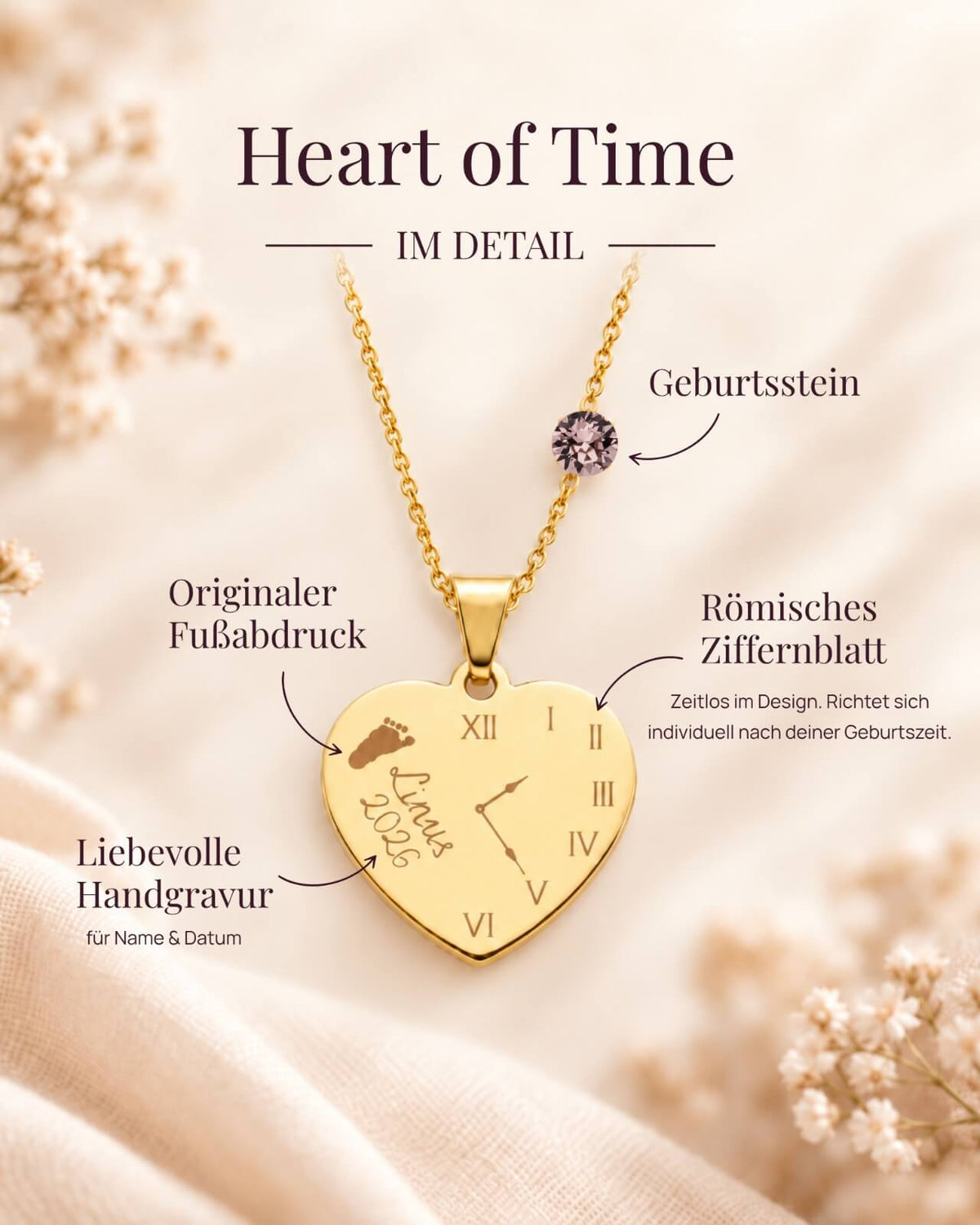 Herzkette "Heart of Time"