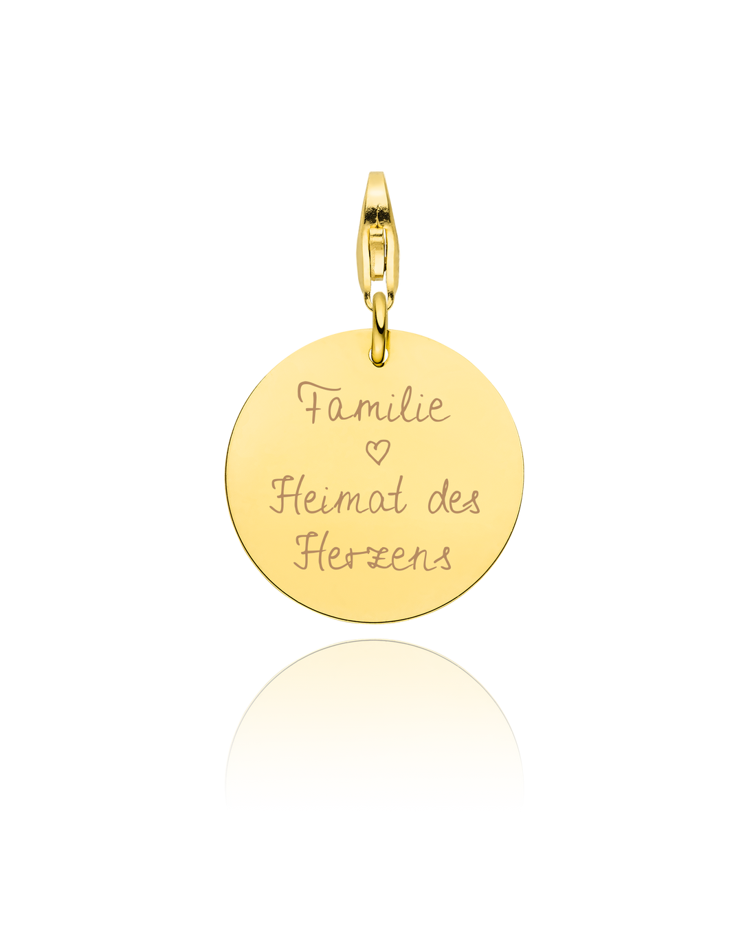 Charm "Rundes Plättchen mit Gravur"