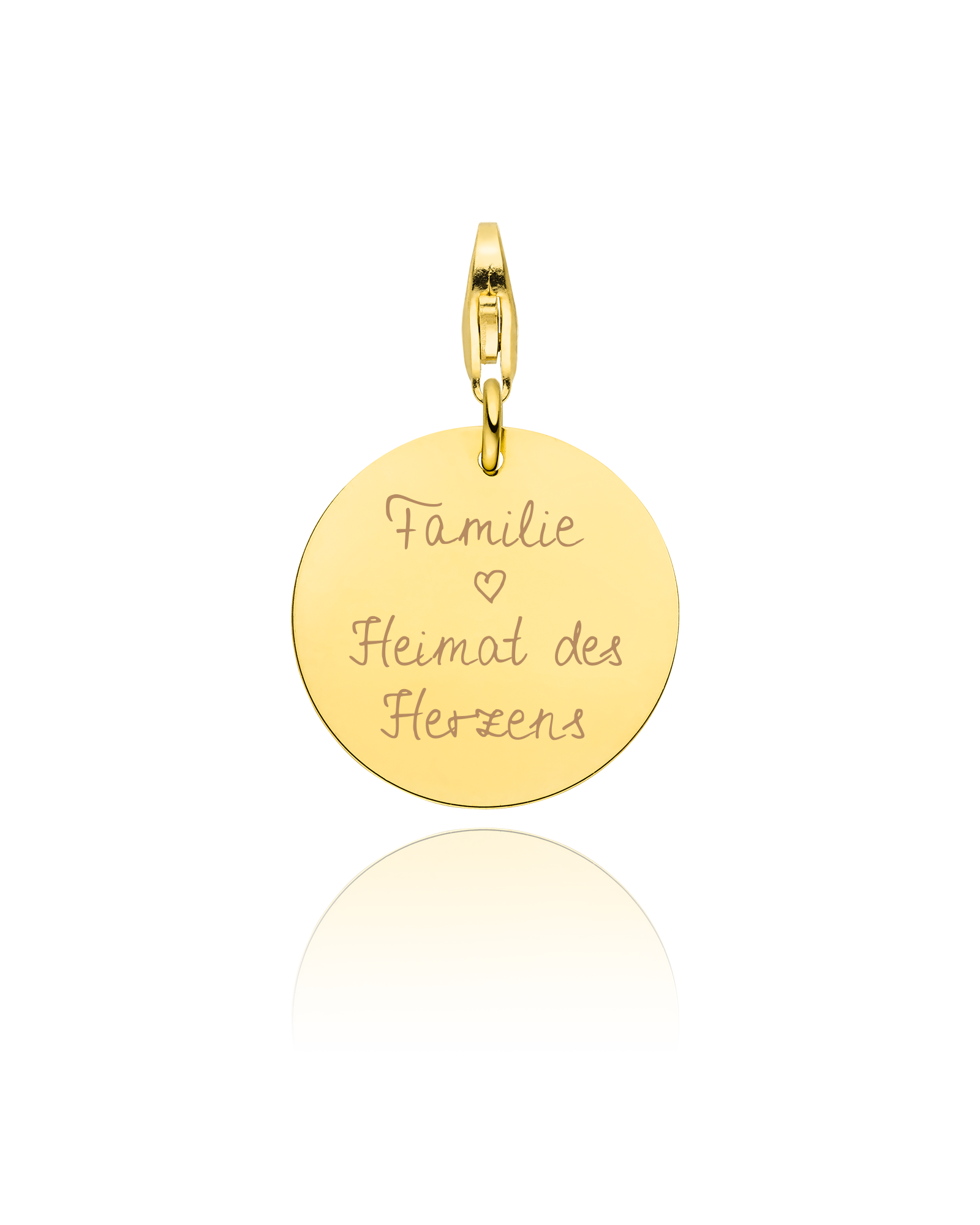 Charm "Rundes Plättchen mit Gravur"