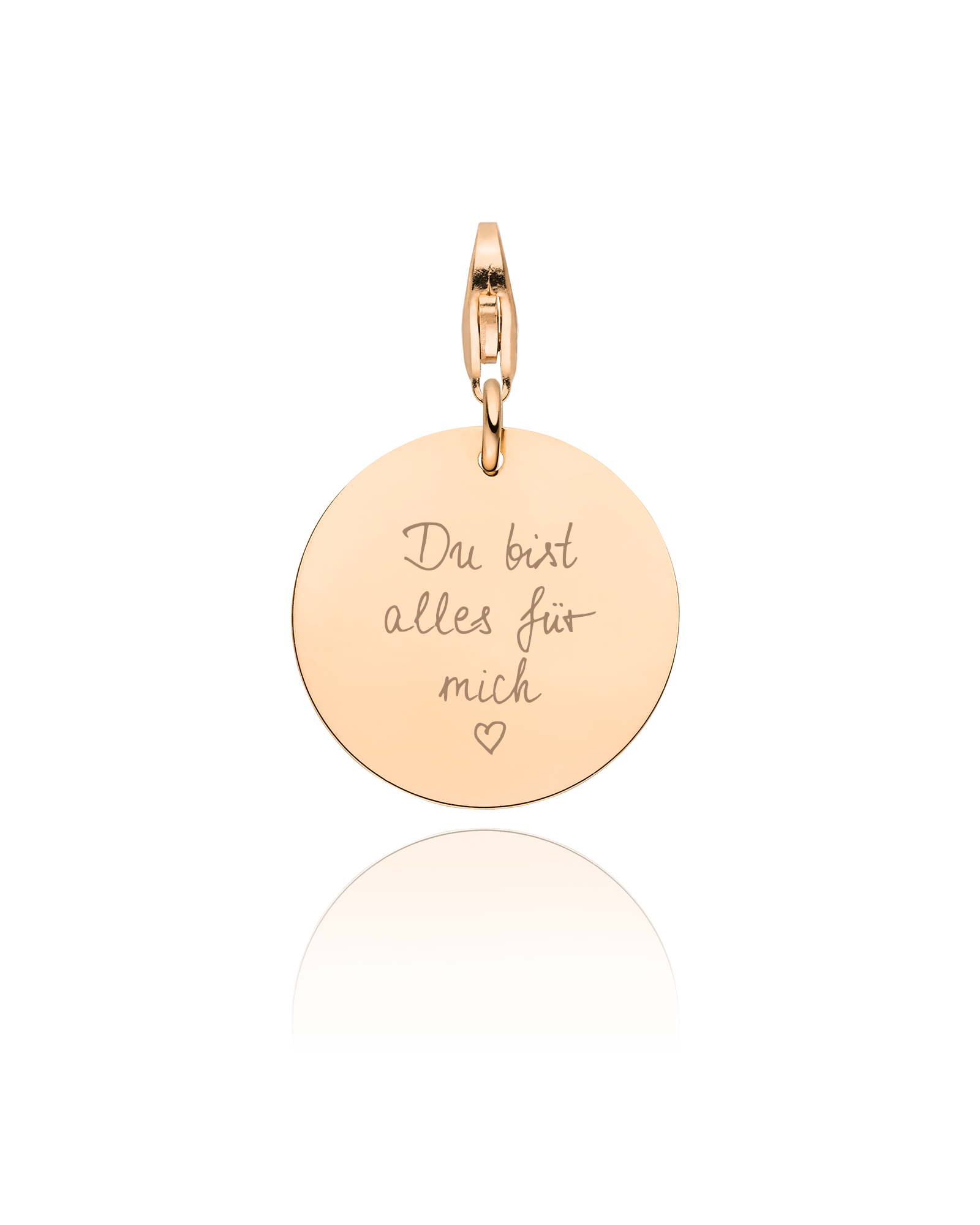 Charm "Rundes Plättchen mit Gravur"