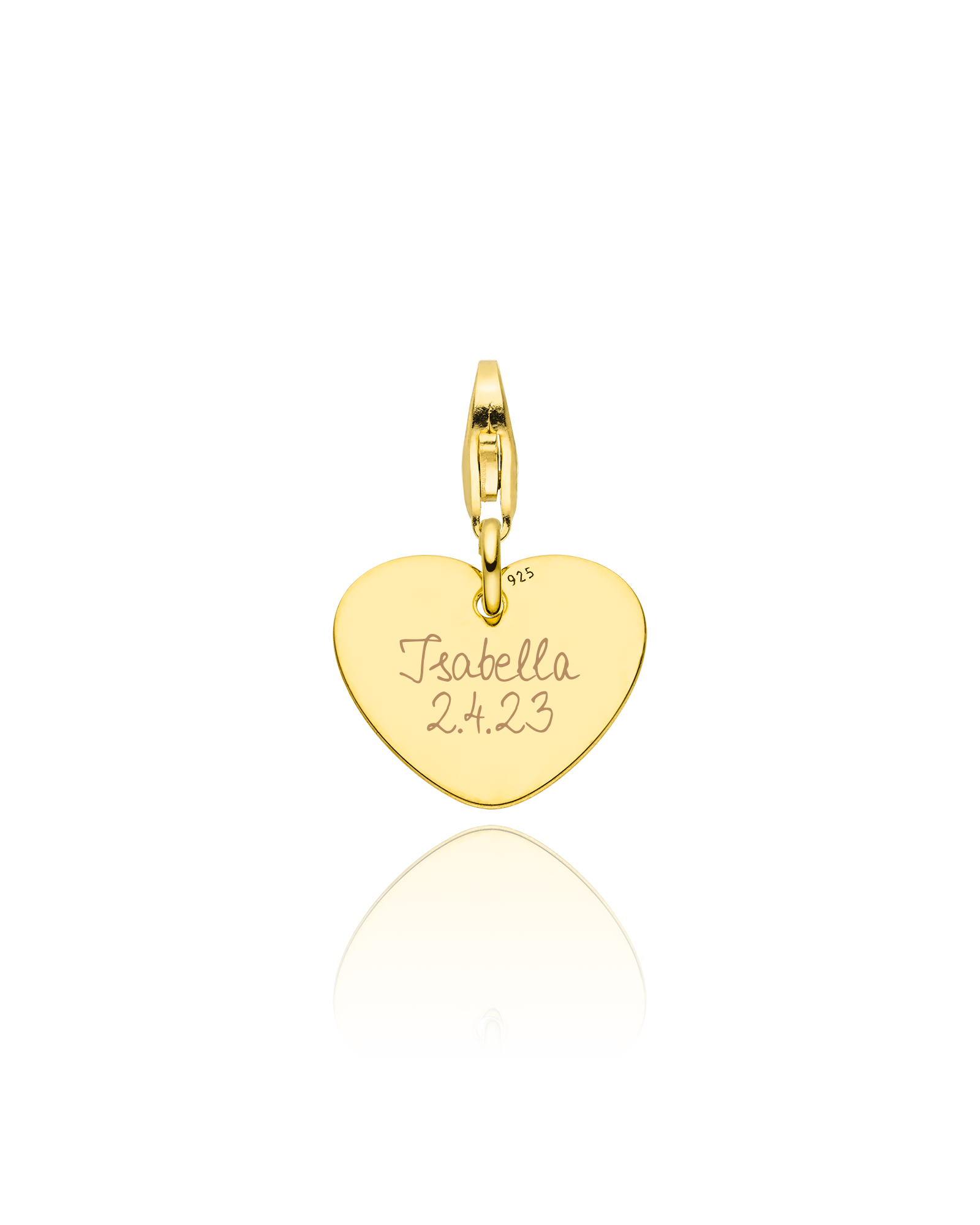 Charm "Herz mit Gravur"