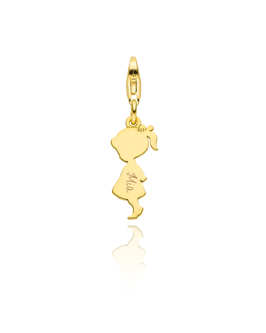 Charm "Mädchen mit Gravur"