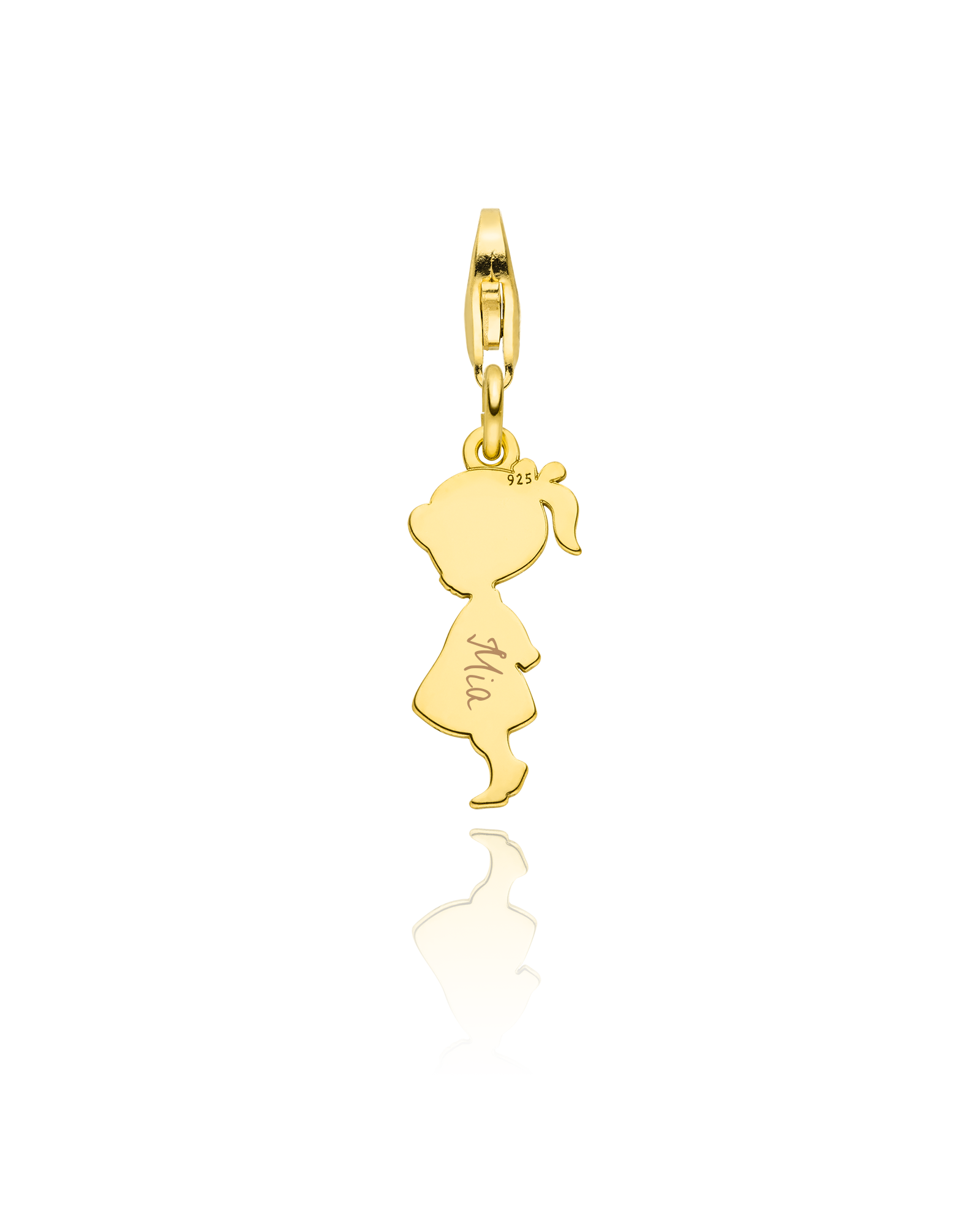 Charm "Mädchen mit Gravur"