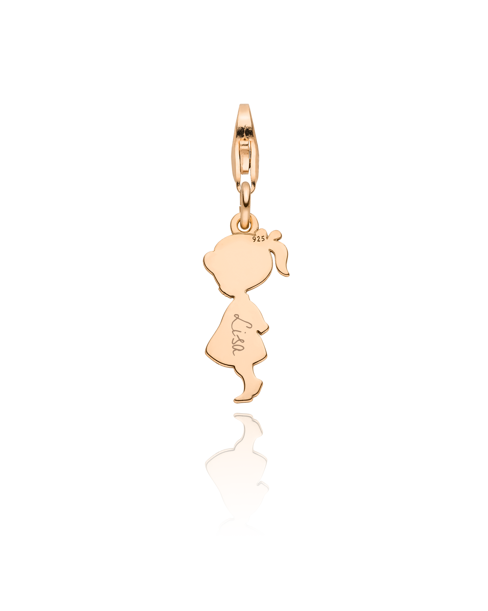 Charm "Mädchen mit Gravur"