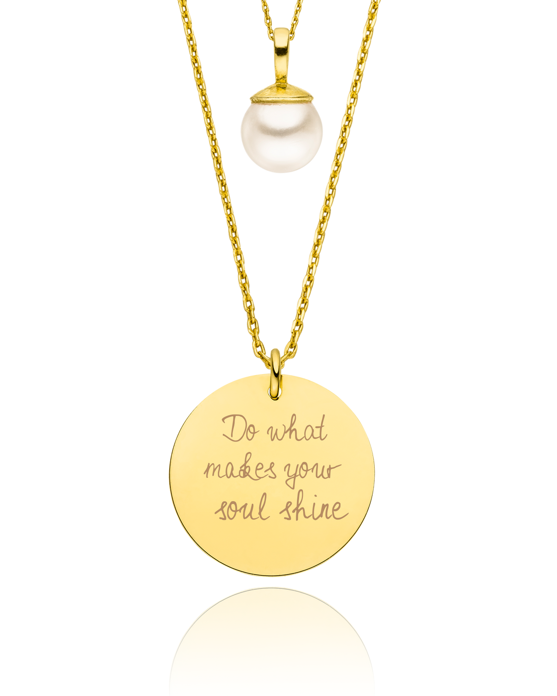 Halskette mit Gravur "Shiny Pearl"