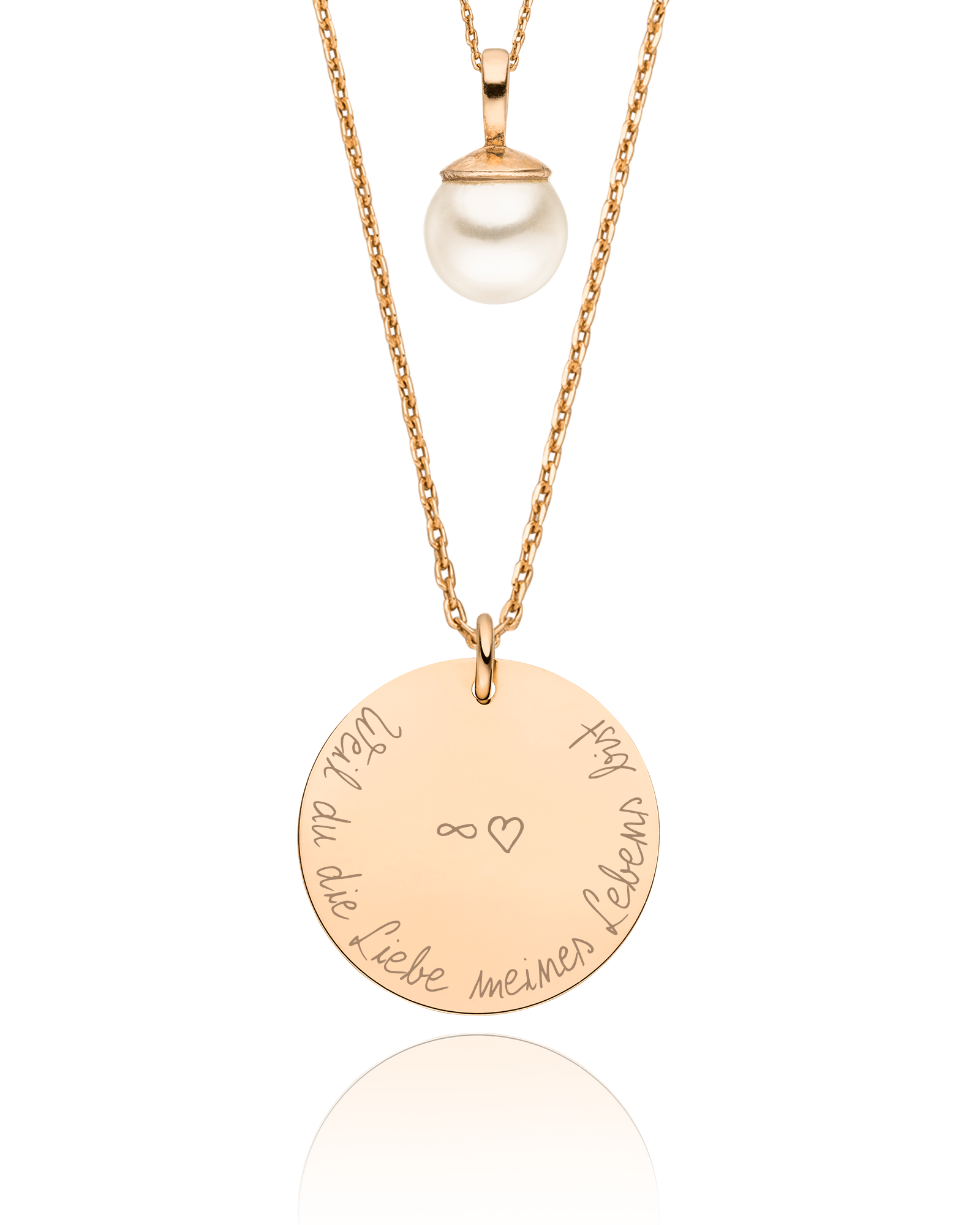 Halskette mit Gravur "Shiny Pearl"
