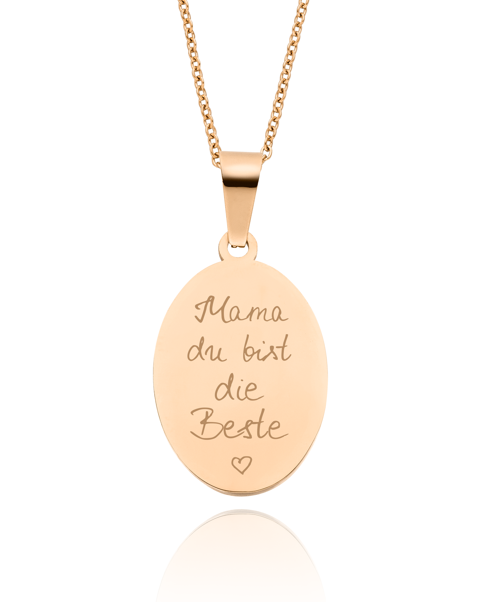 Halskette oval mit Gravur “Poem”
