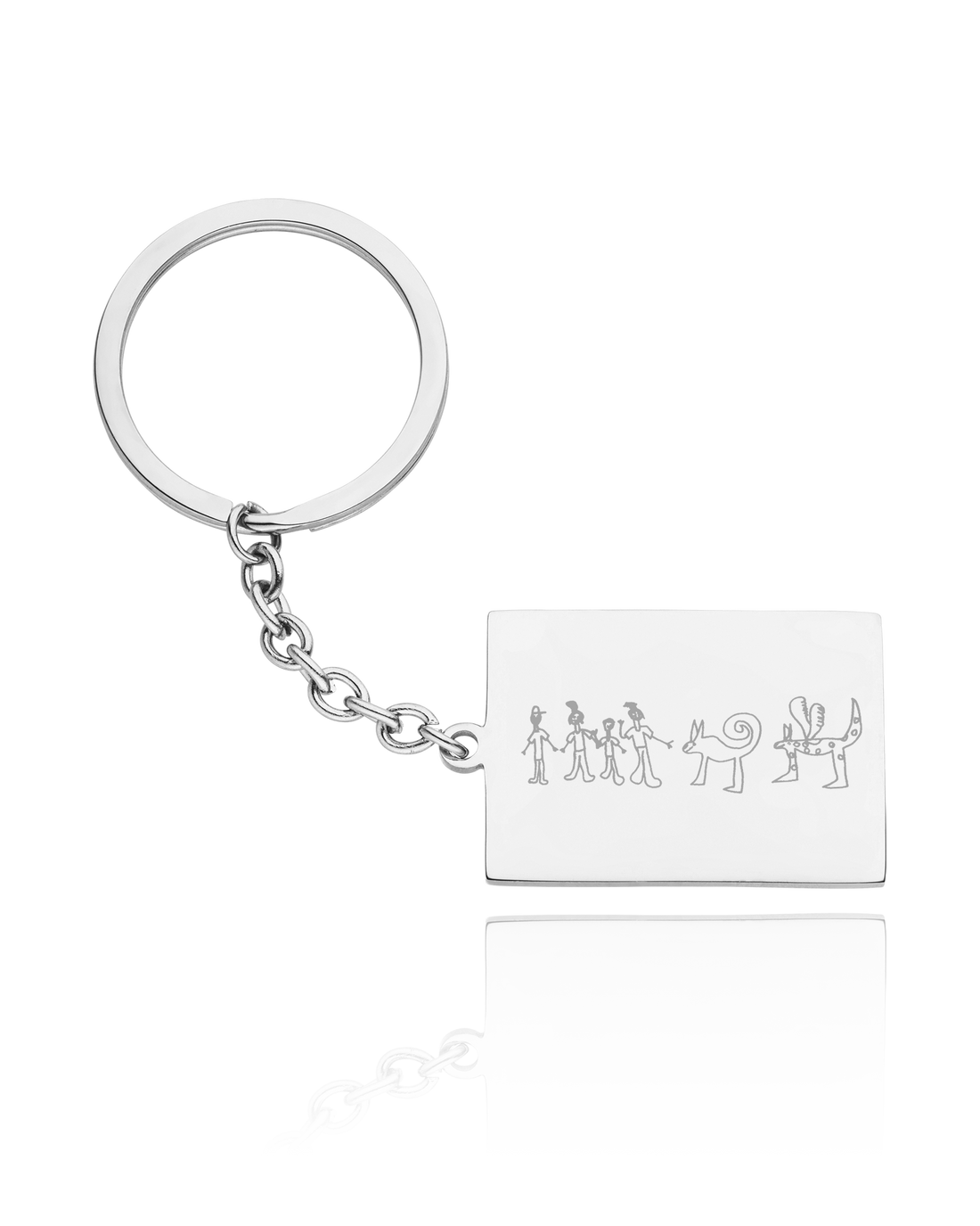 Schlüsselanhänger mit Kinderzeichnung