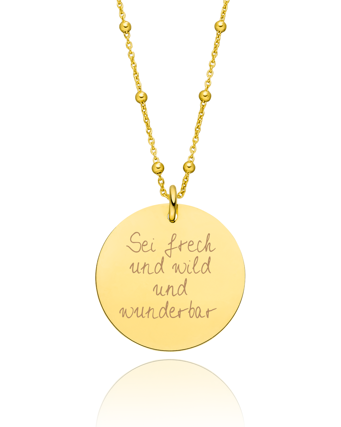 Zarte Halskette mit Gravur