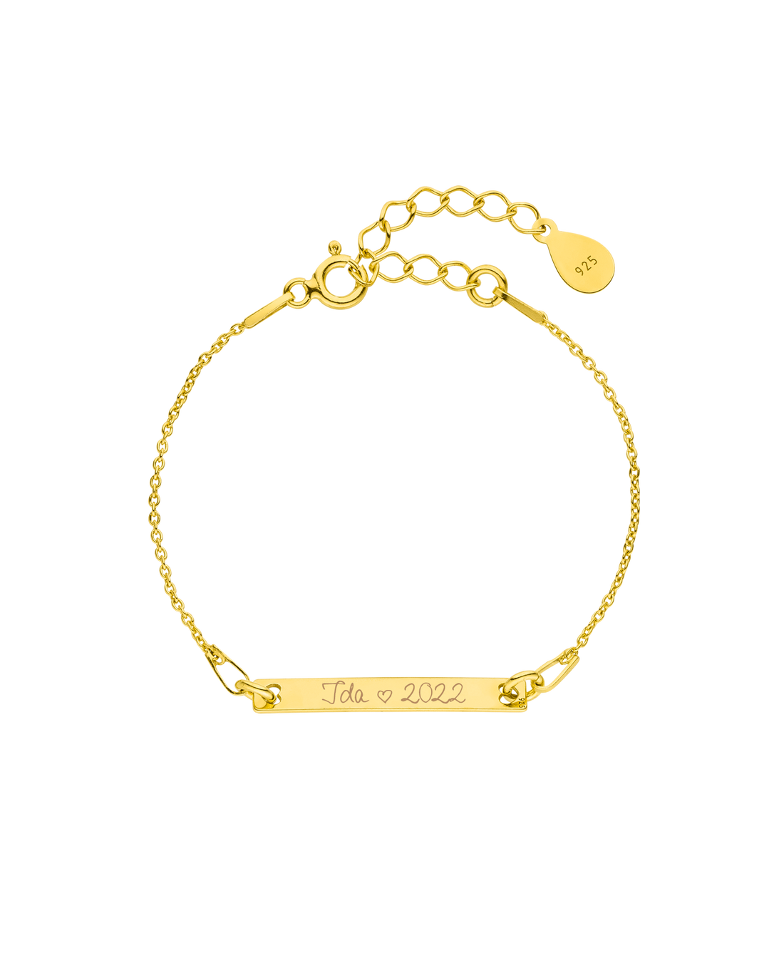 Baby Armband mit Gravur länglich