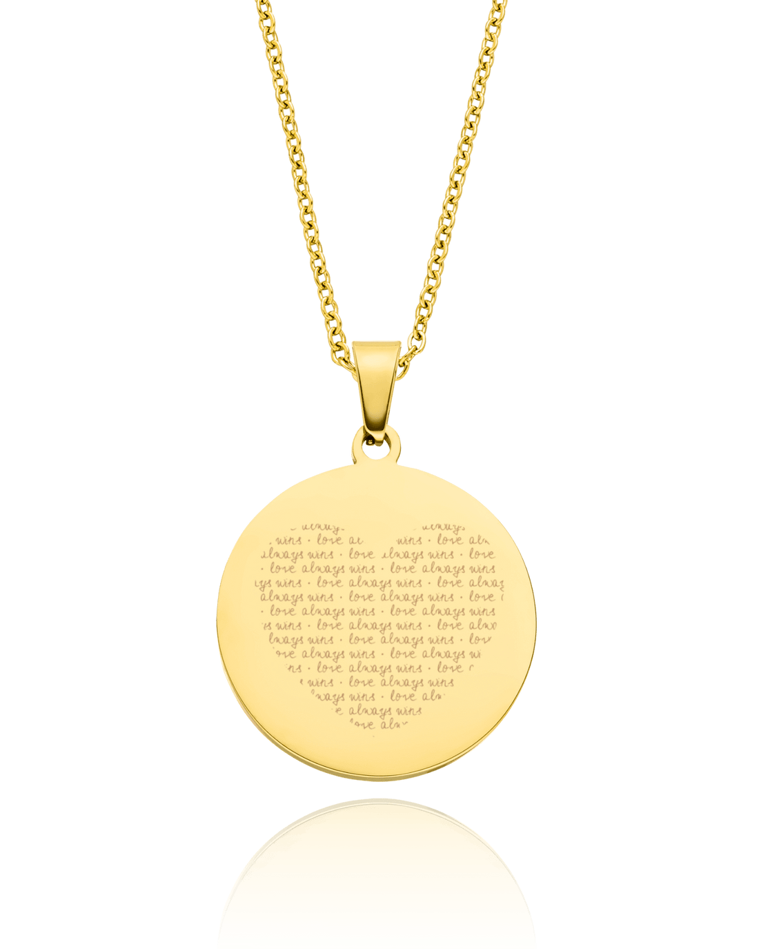 Halskette mit Gravur "Love always wins"
