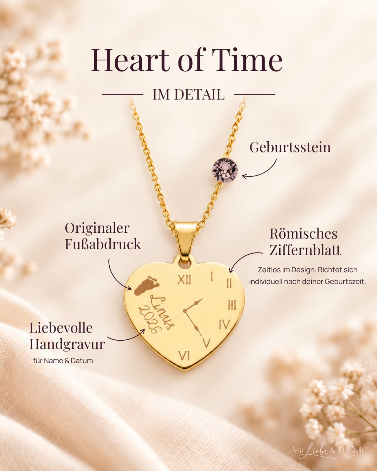 Herzkette "Heart of Time"