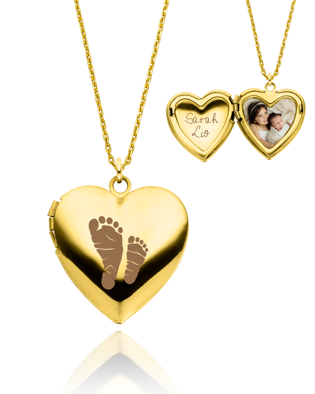 Fotomedaillon „Beloved“ mit Abdruck
