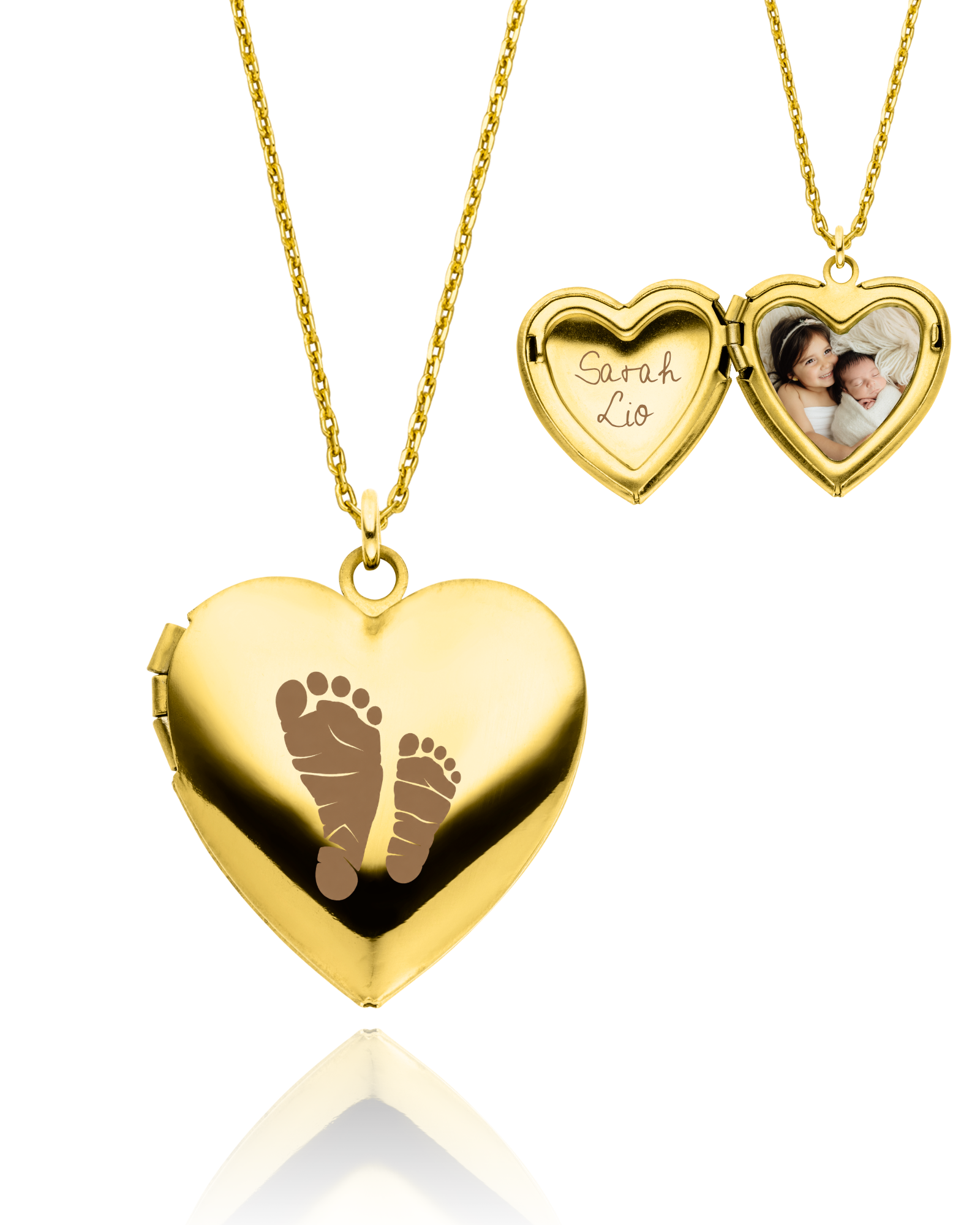 Fotomedaillon „Beloved“ mit Abdruck