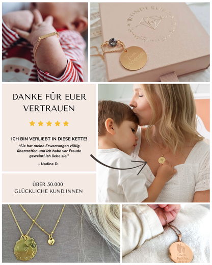 Baby Armband mit Gravur länglich