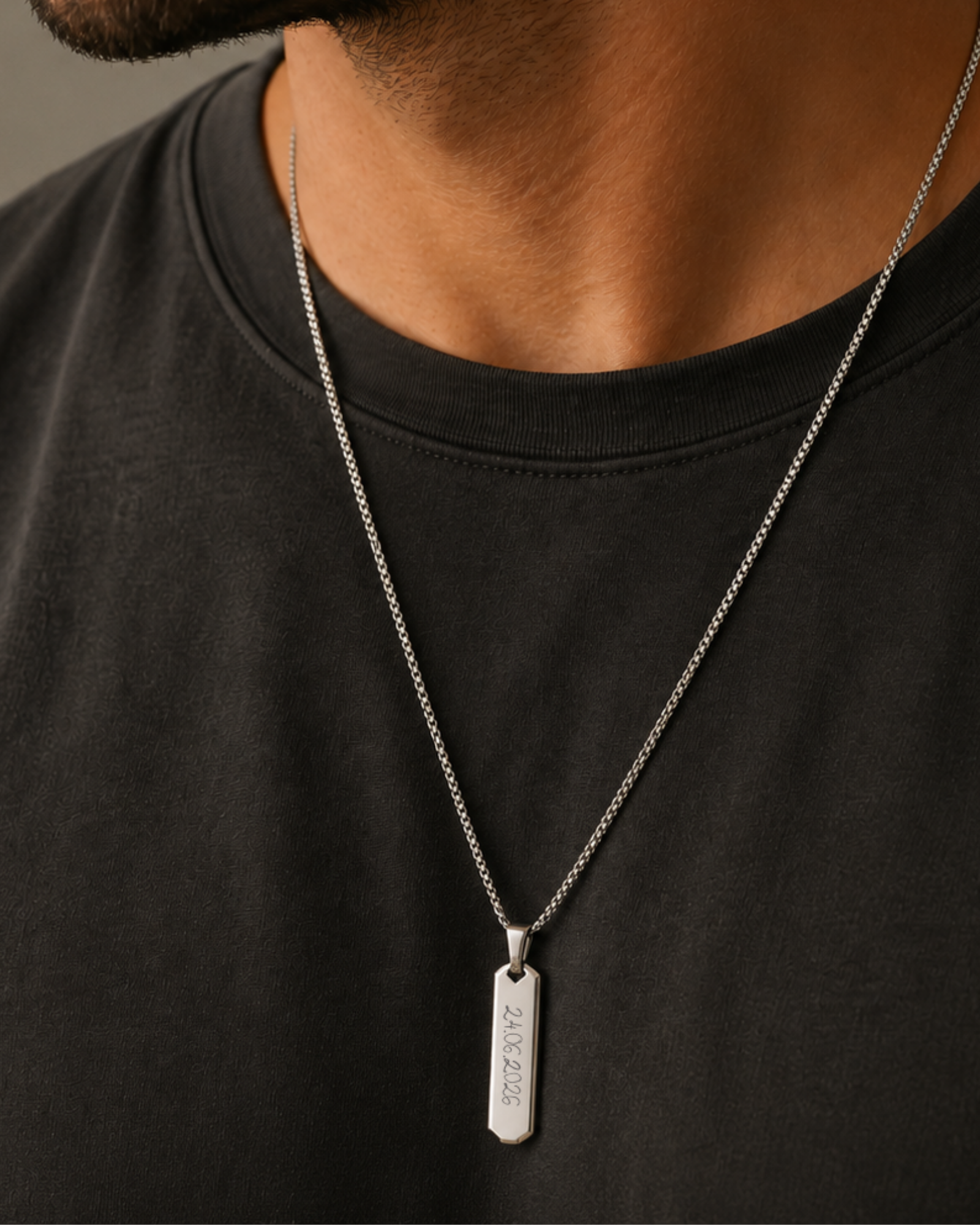 Herrenhalskette "Pure Edge"