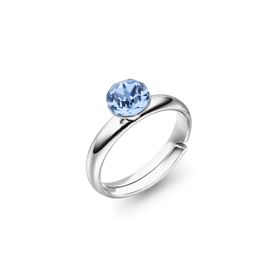 Ring mit Geburtsstein aus 925 Sterling Silber