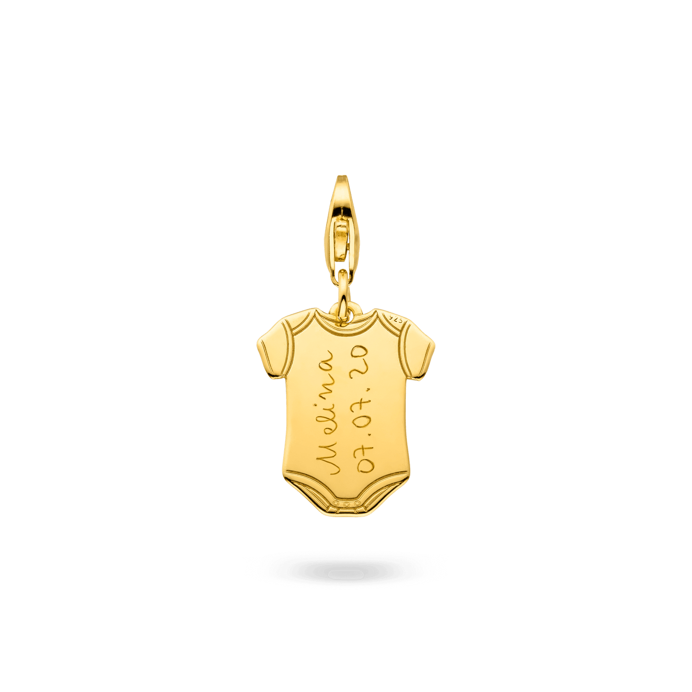 Charm "Babybody mit Gravur"