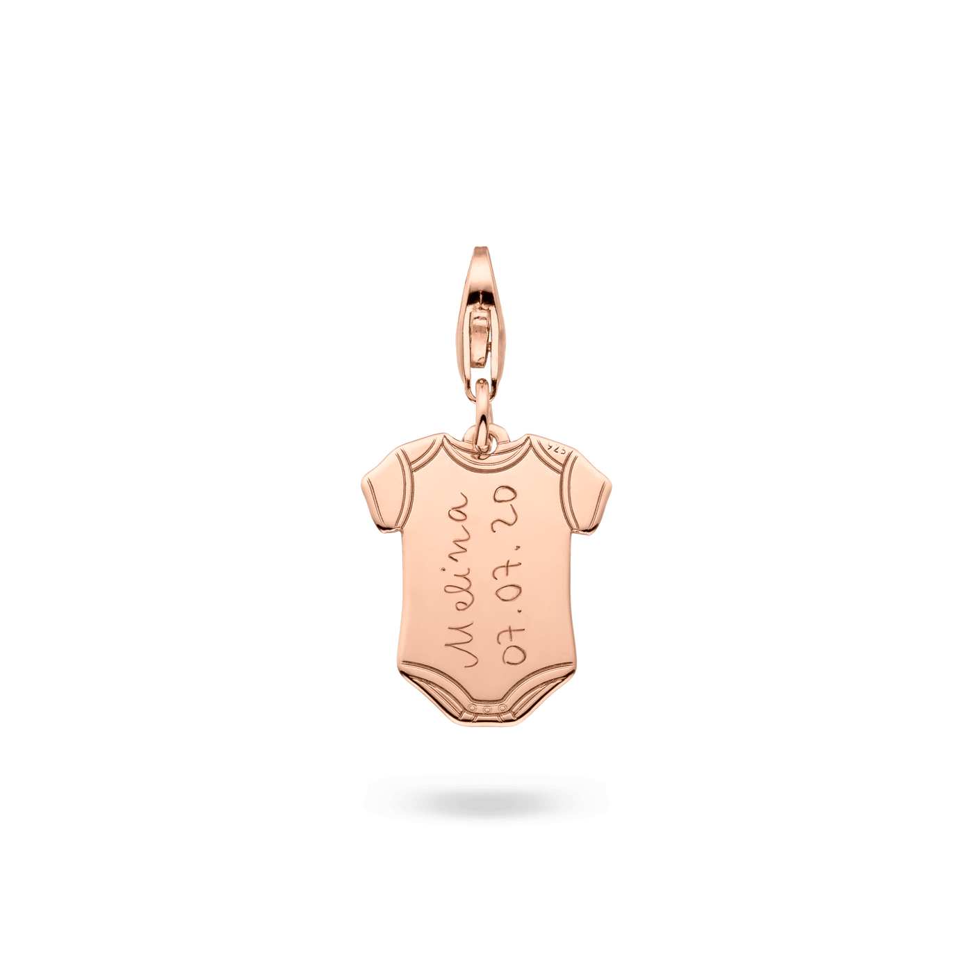 Charm "Babybody mit Gravur"