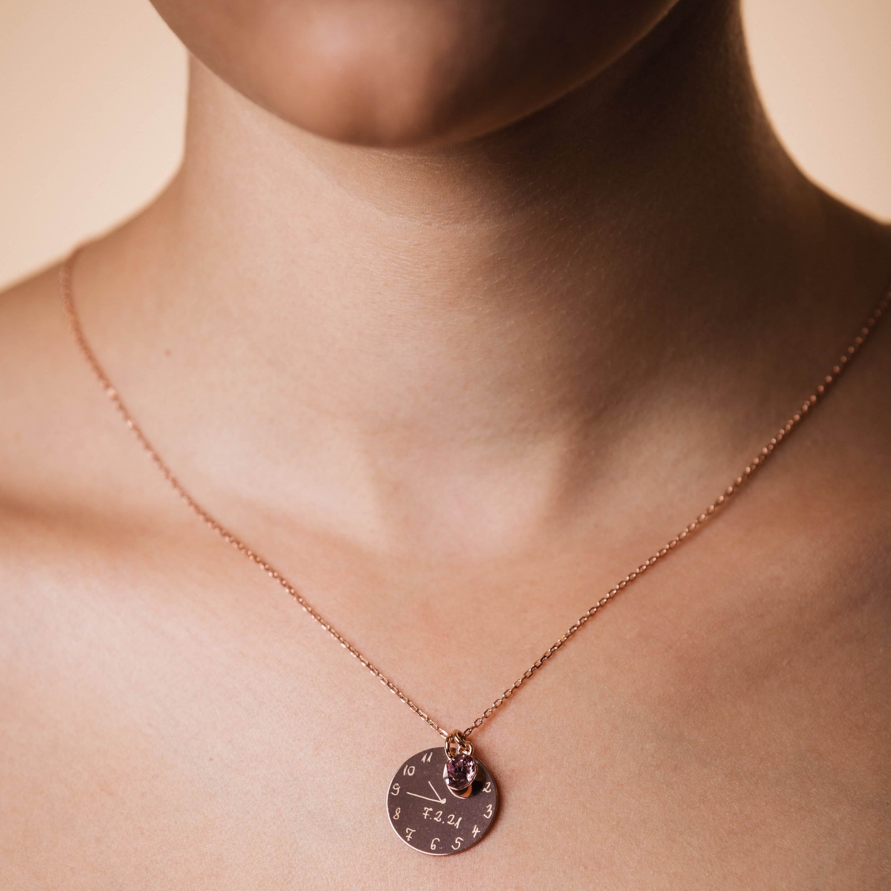 Halskette Geburtsuhr - das perfekte Geschenk zur Geburt – WUNDERklein